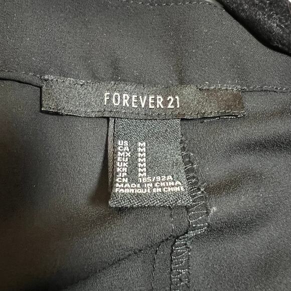 Forever 21 Open Front Long Line Kimono w/ Fringe Hem Size Medium Boho Minimalist - Picture 3 of 6